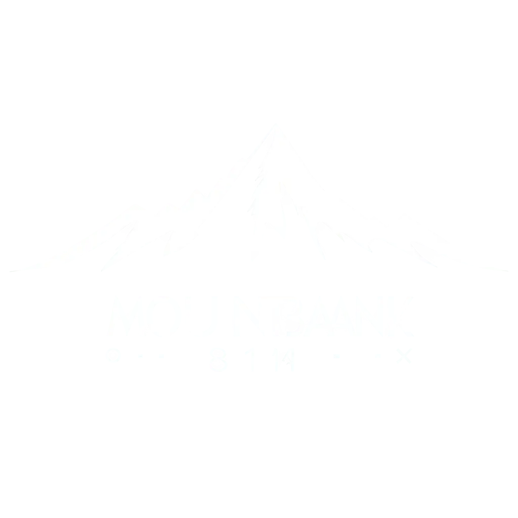 logo mountain on Mont Blanc, minimalist, bold, white, full