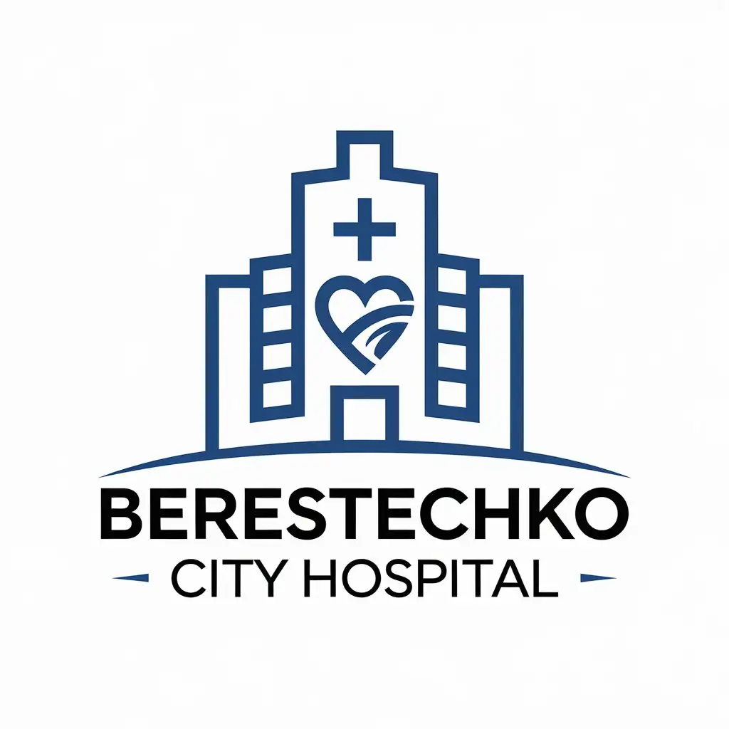 LOGO Design for Berestechko City Hospital Health Cross Life Theme with Medical Clarity