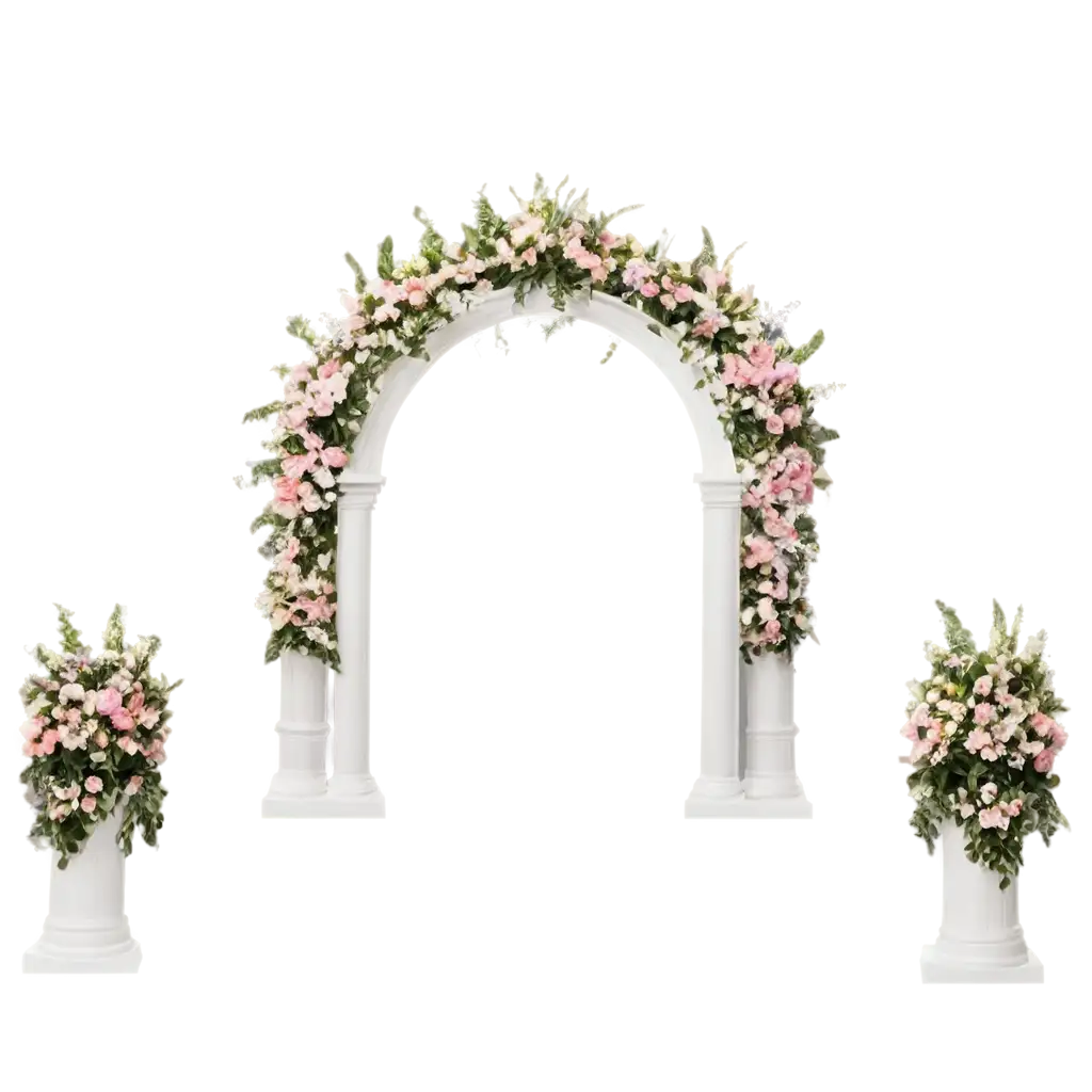 Designs and decorations with flowers and ornaments, display platform and wedding canopy with luxurious designs, wedding and marriage salons, prayers and wedding and marriage halls, partnerships and happy occasions Download the above 3d rendering of elegant arch entryway with pillars against a white background image and use it as your wallpaper, poster and banner design. You can also click related recommendations to view more background images in our huge database.