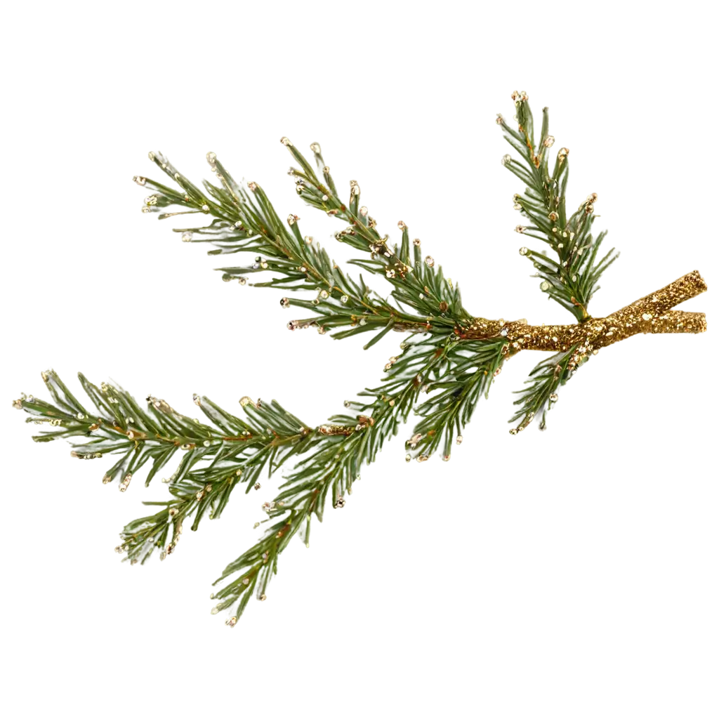 Christmas-Pine-Branch-Decorated-with-Sequins-PNG-for-Holiday-Designs-and-Crafts