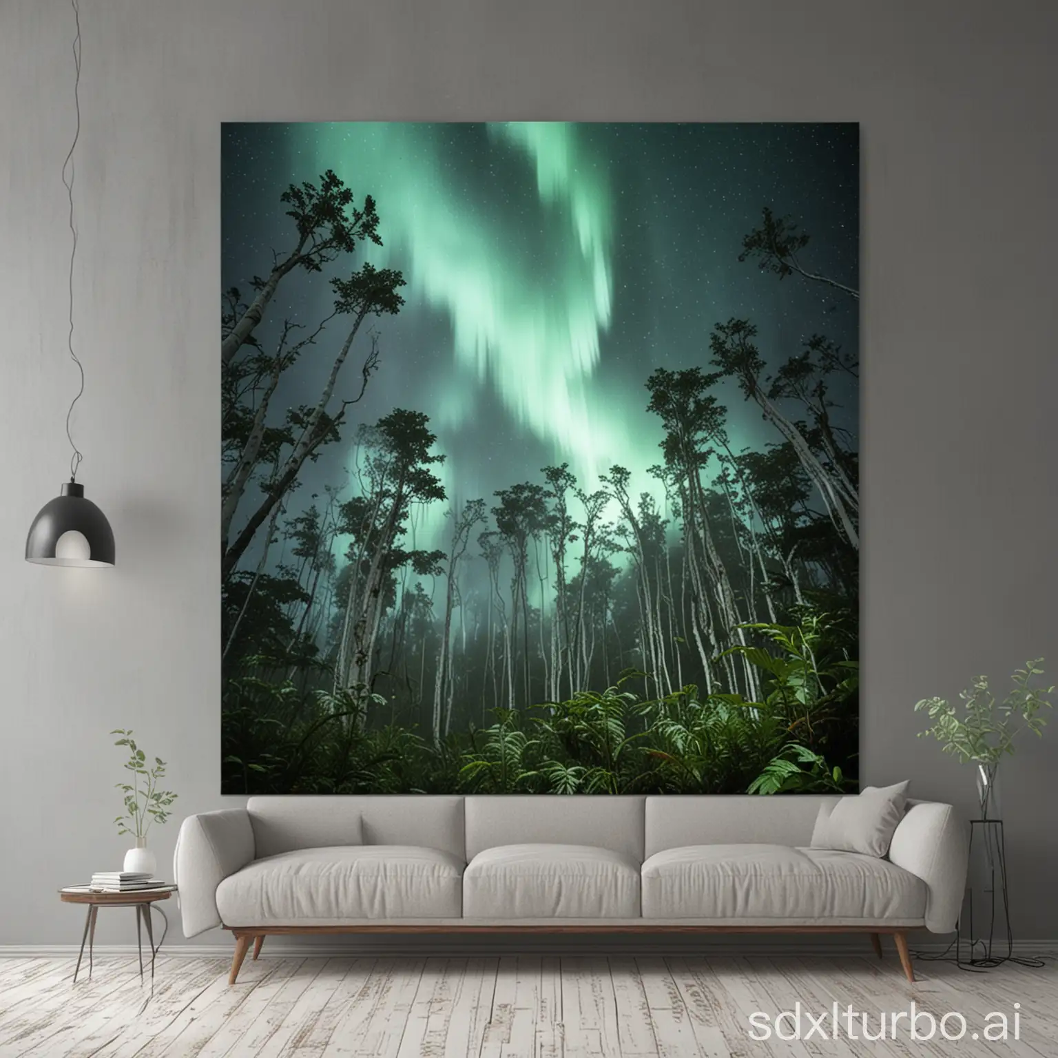 Ethereal-White-Aurora-in-Rainforest-Scene