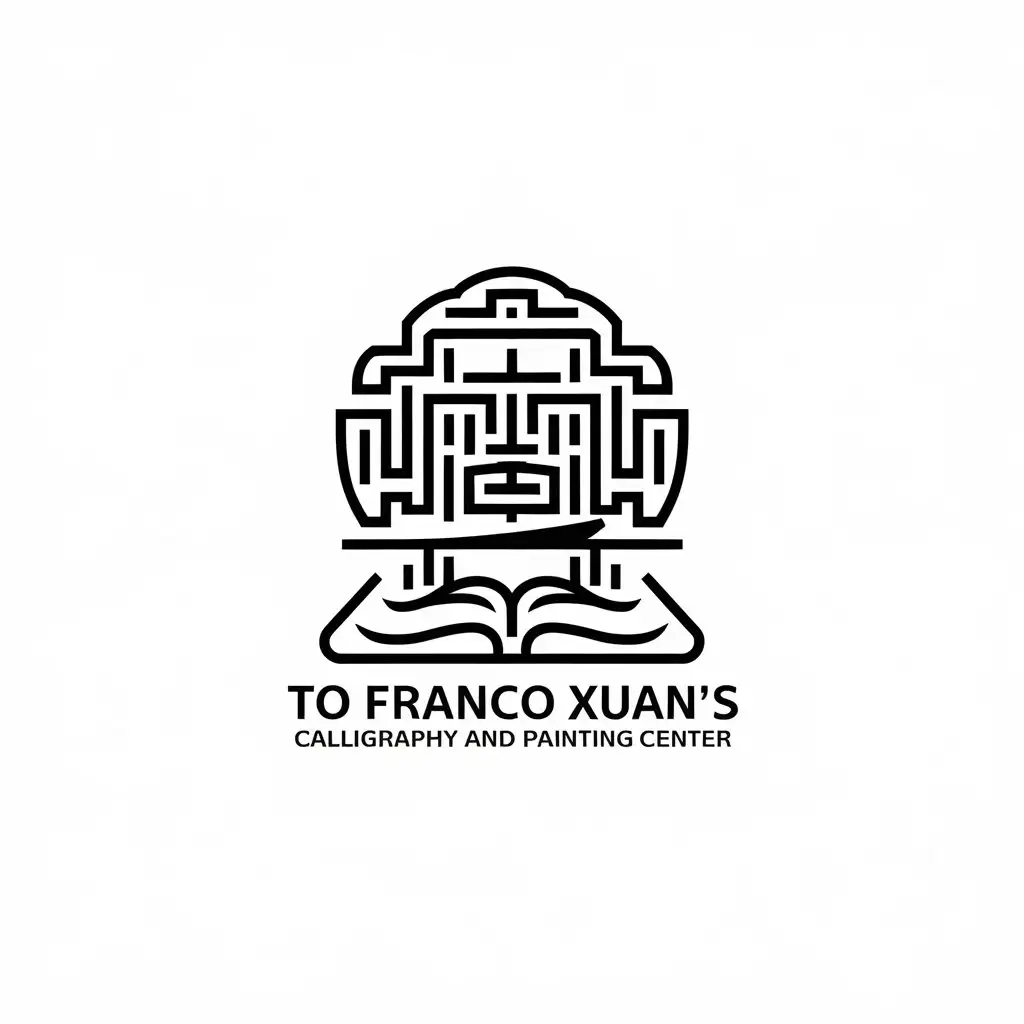 LOGO Design for Franco Xuans Calligraphy and Painting Center Calligraphy Training Class Symbol for Travel Industry