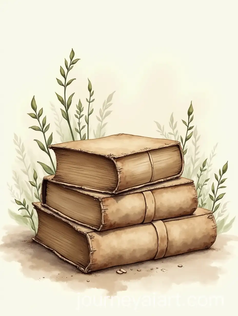 Vintage-Leather-Books-Surrounded-by-Growing-Plants-in-a-Victorian-Setting