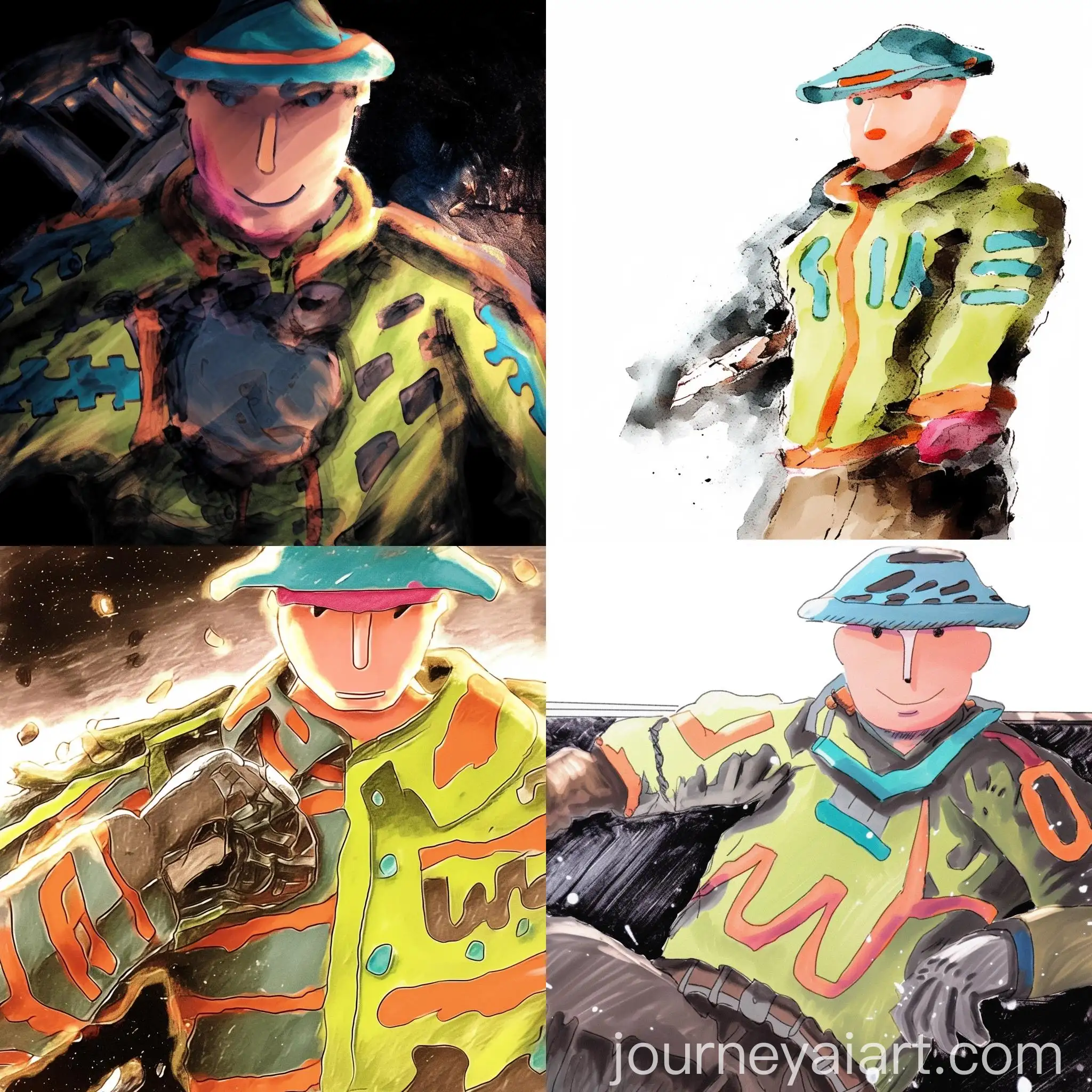 Watercolor-Pirate-Character-from-One-Piece-Manga-Style