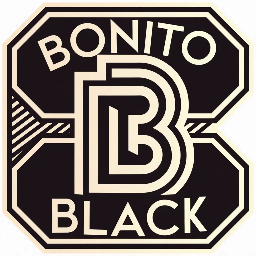 LOGO Design For Bonito Black Bold B in Entertainment Industry