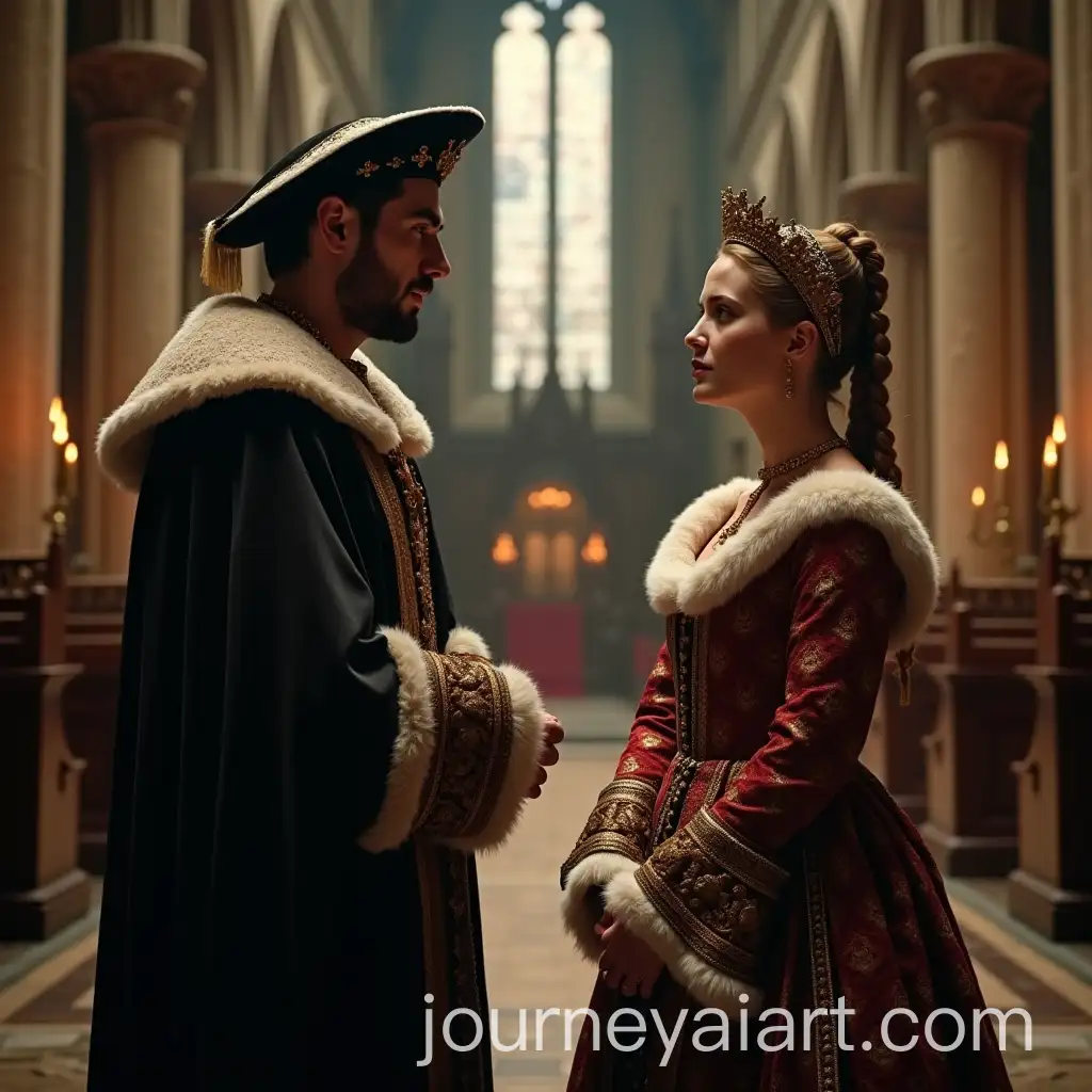 Henry-VIII-and-Anne-Boleyn-in-a-Gothic-Cathedral