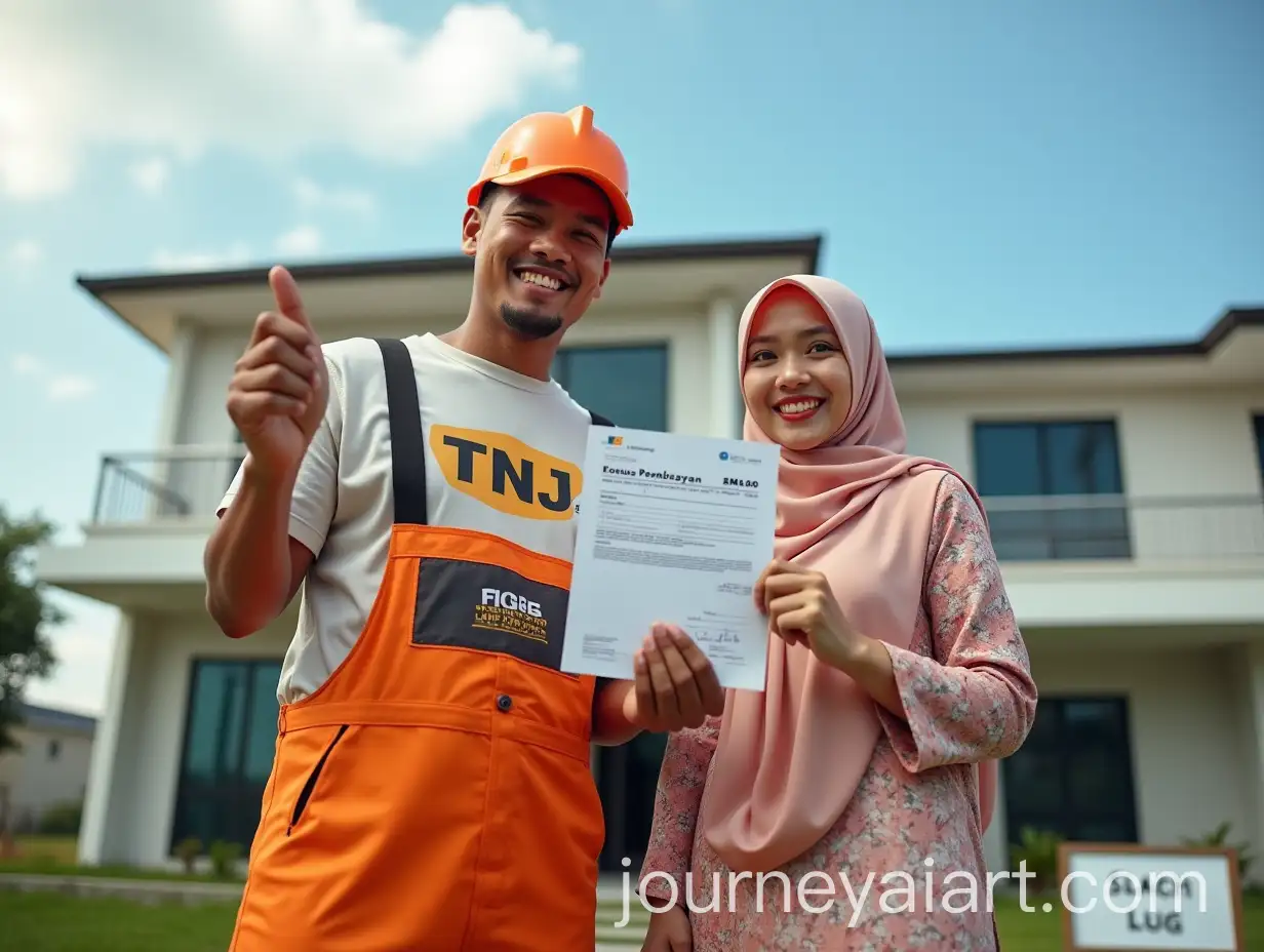 Malay-Couple-Celebrates-First-Home-Purchase-with-LoanAI-Art-Prompt-Expansion-Approval-Document