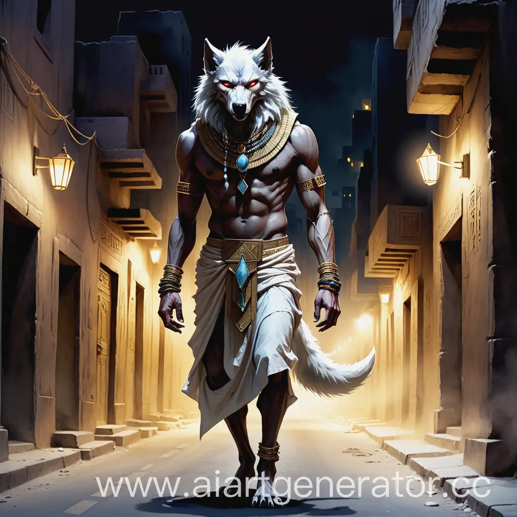 Werewolf-from-Silentstrider-Tribe-in-Ancient-Egyptian-Jewelry-on-Dark-City-Street