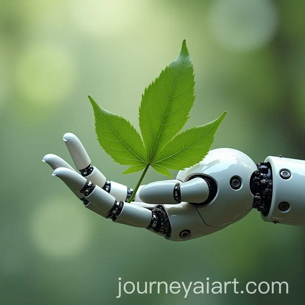 Robot-Hand-Holding-LeafHand-Sculpture-Representing-Sustainable-Artificial-Intelligence