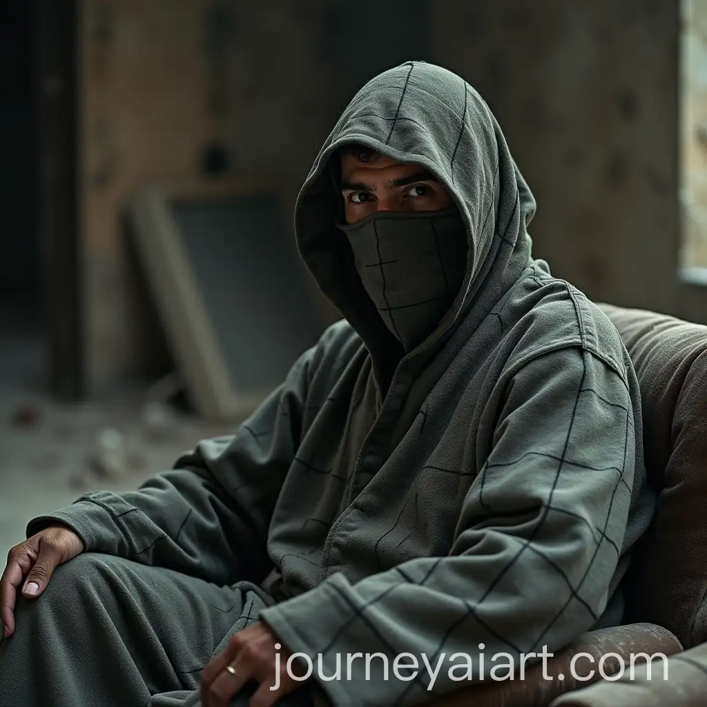 Mysterious-Man-in-Olive-Robe-Amidst-War-Ruins