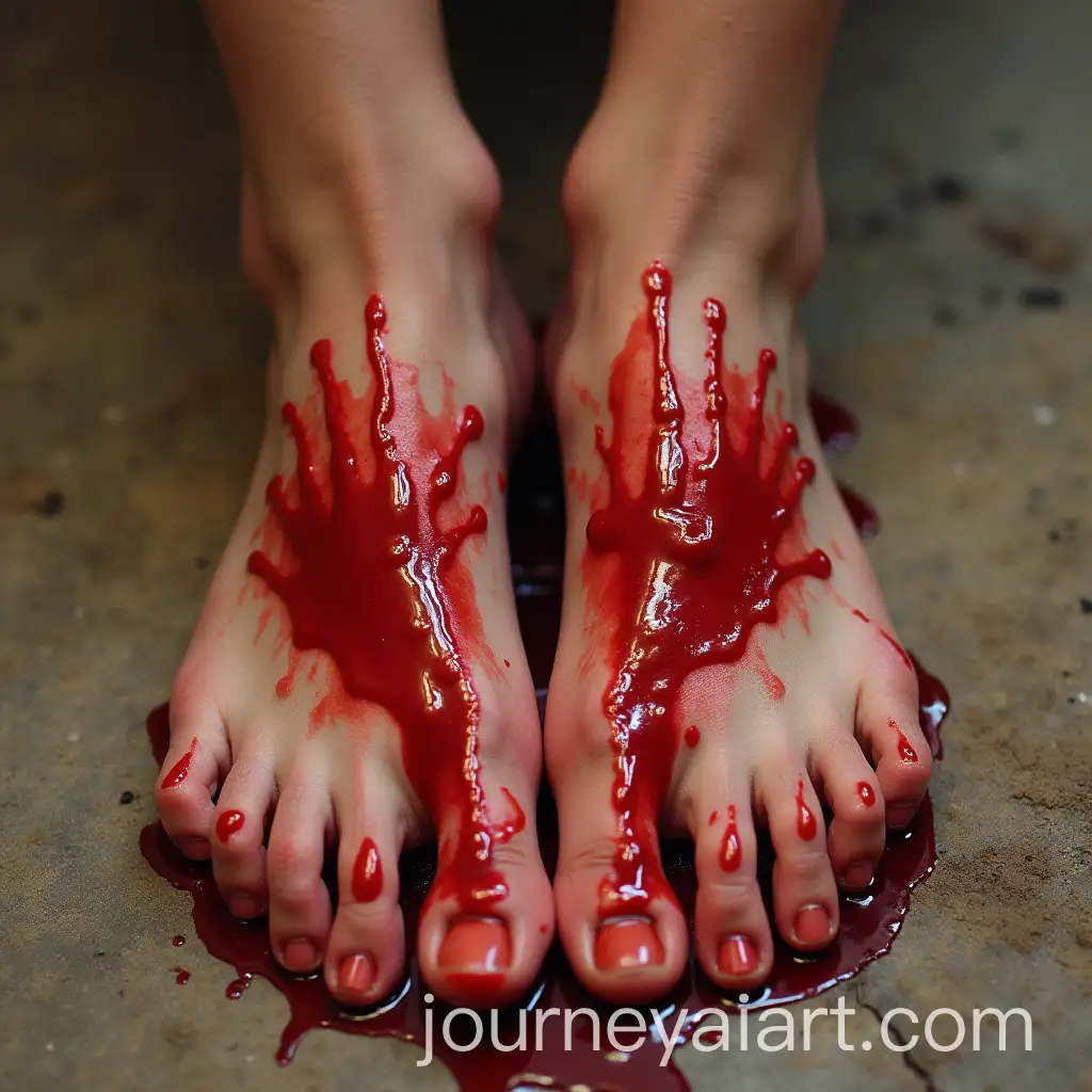 Blood-Gang-Sign-Made-with-Toes