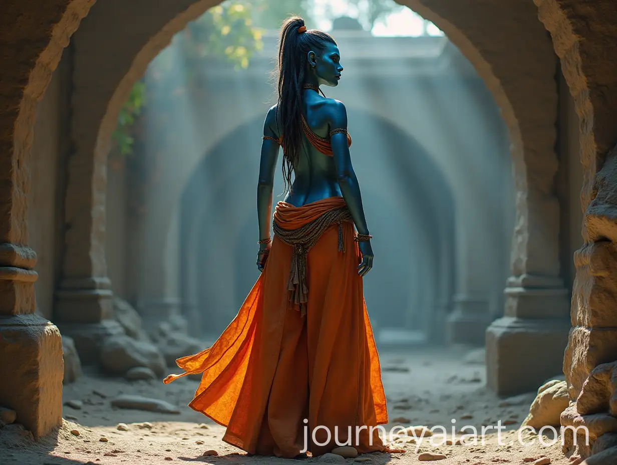 Avatar-Girl-Neytiri-in-Palazzo-Jeans