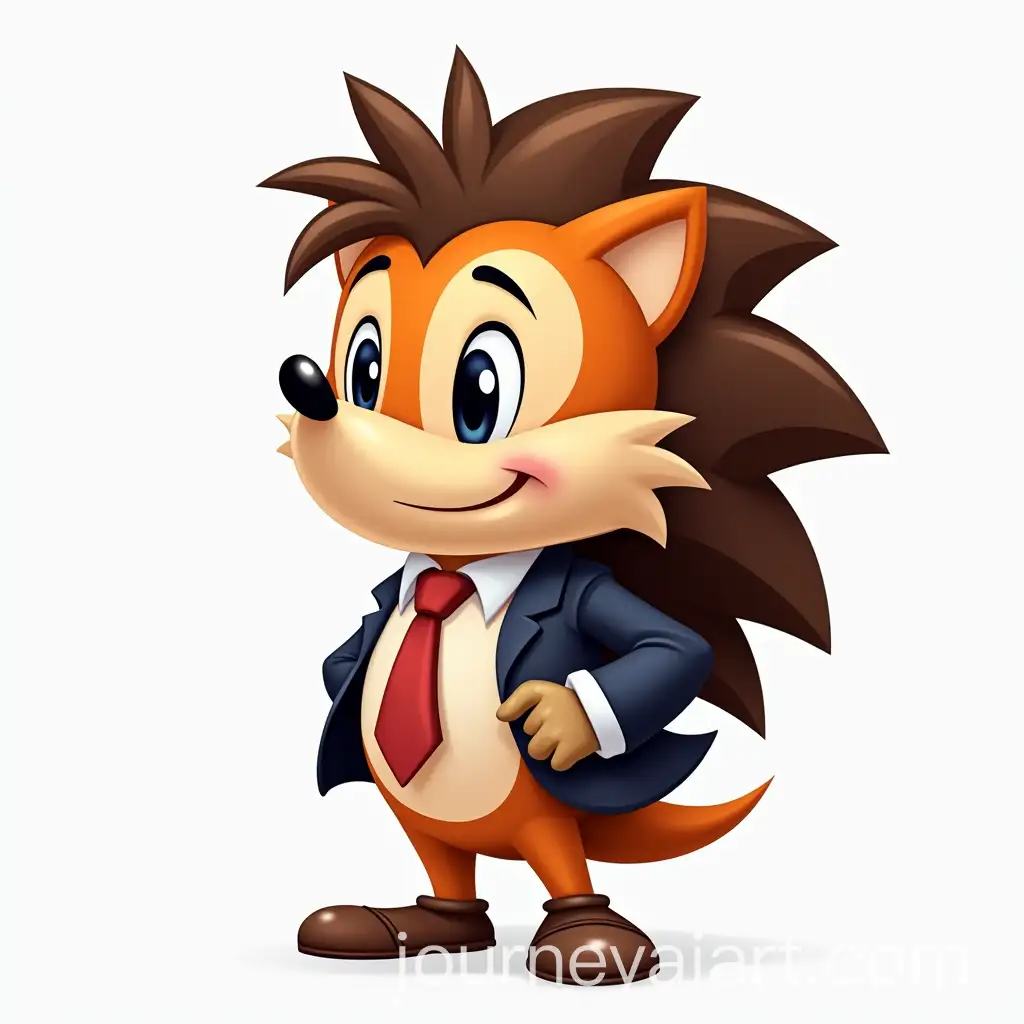 Confident-Hedgehog-Businessman-Smiling
