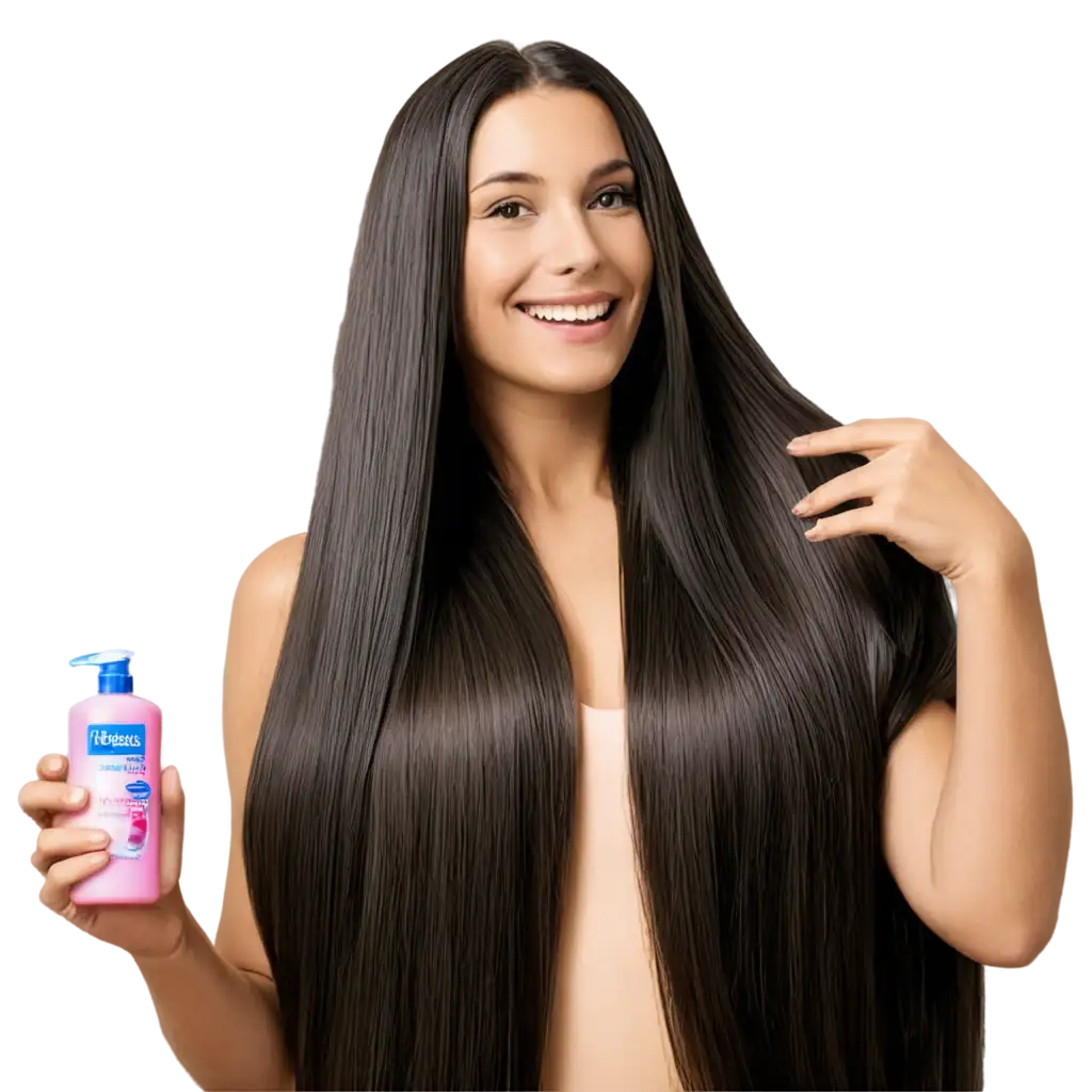 shampoo hair long woman