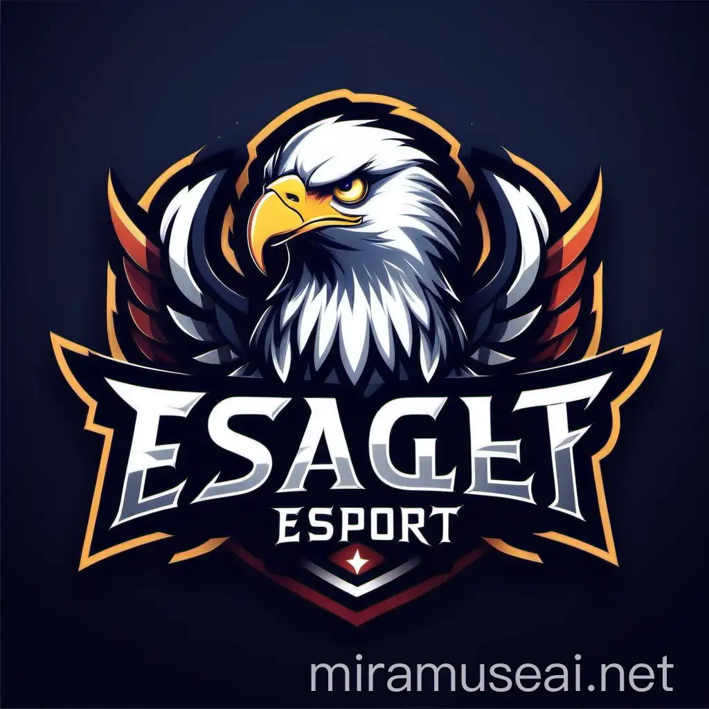 Eagle Esport Logo Design with Dynamic Wings and Futuristic Vibe