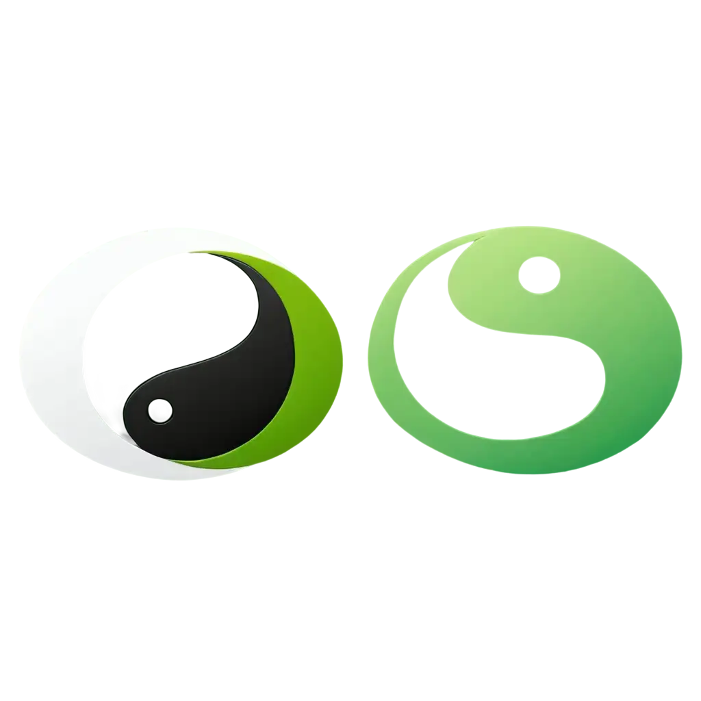 Yin-Yang-Green-Color-Logo-with-Islamic-Elements-PNG-Format-for-Versatile-Use