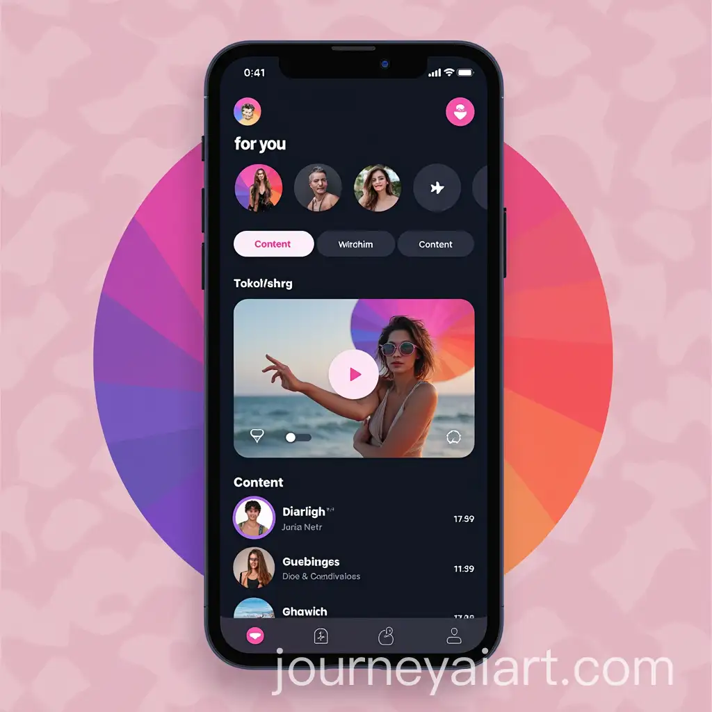 Home-Screen-of-Social-Media-App-with-Content-Diversification-and-Filters