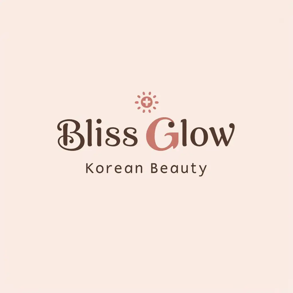 Make me a logo with the name Bliss Glow Korean Beauty