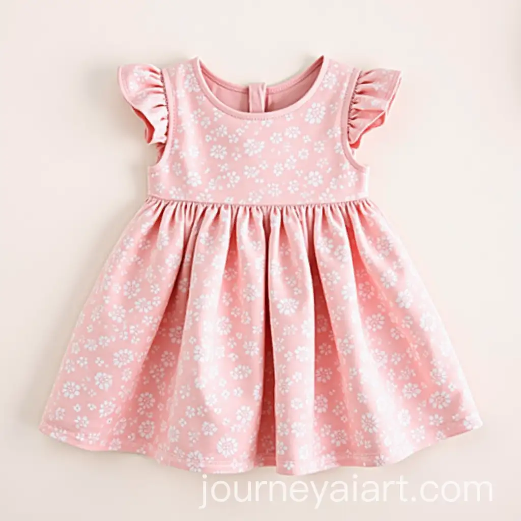 Charming-Pink-Ditsy-Flower-Print-for-Baby-Dresses