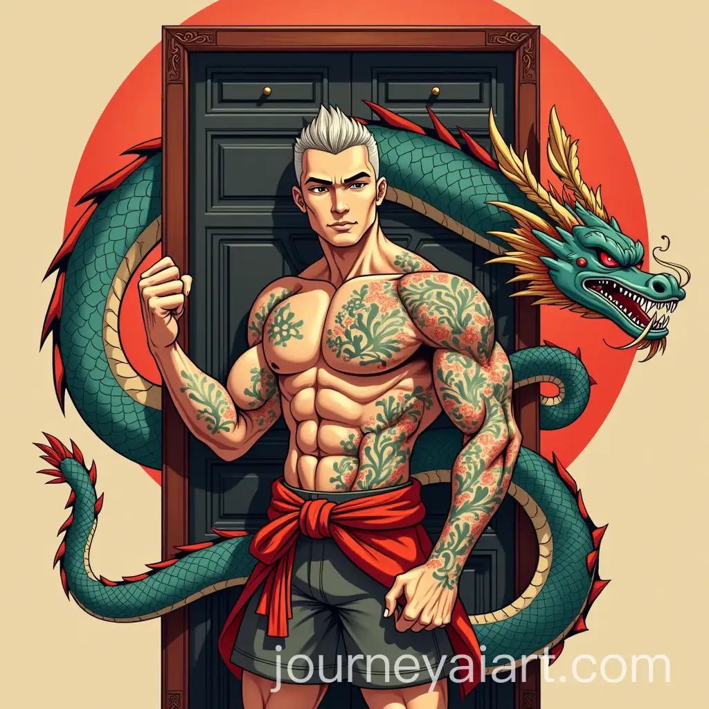 Guy-Sensei-8th-Gate-Transformation-with-Dragon-Tattoo-Design