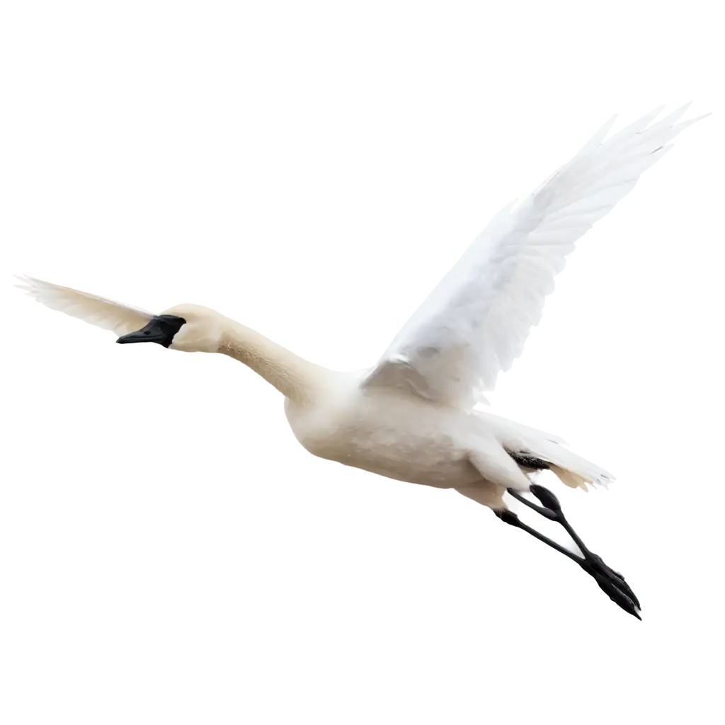 a vector graphic of a flying swan