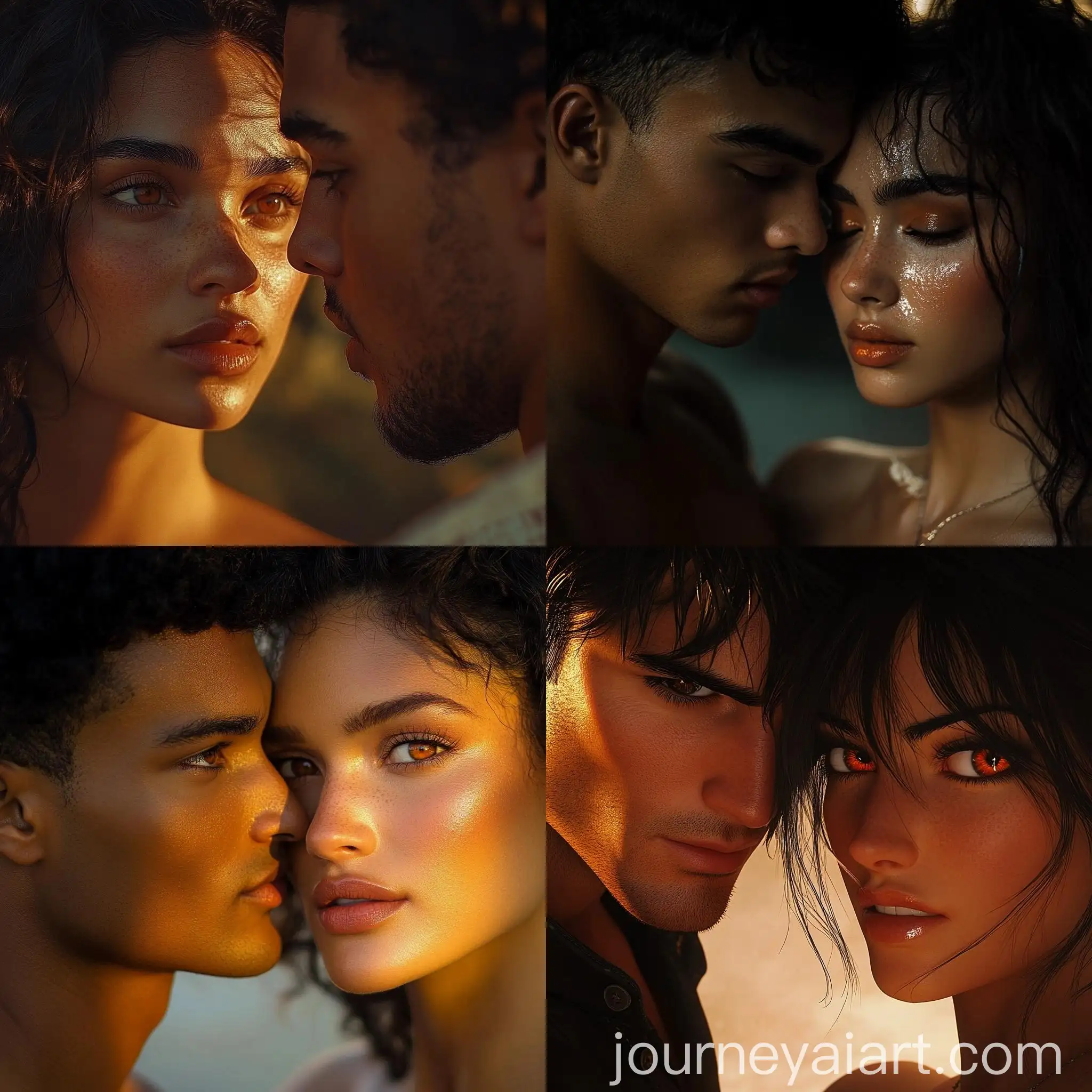 Romantic-Sunset-Portrait-of-a-Couple-in-Love