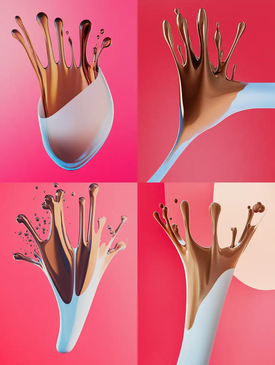 Abstract-Form-and-Color-TransformationChange-form-and-colors-on-Light-Red-Background