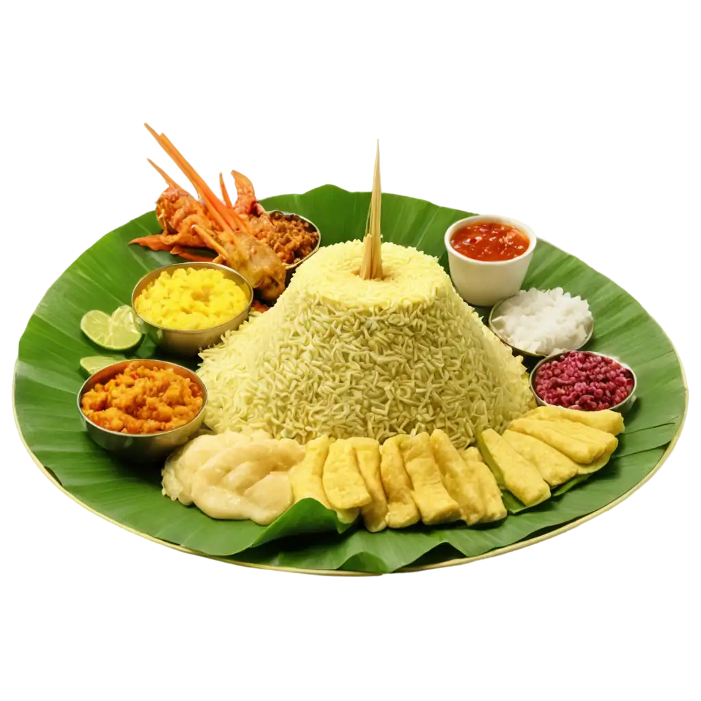 NASI-TUMPENG-PNG-Image-A-HighQuality-Transparent-Food-Illustration-for-Diverse-Applications