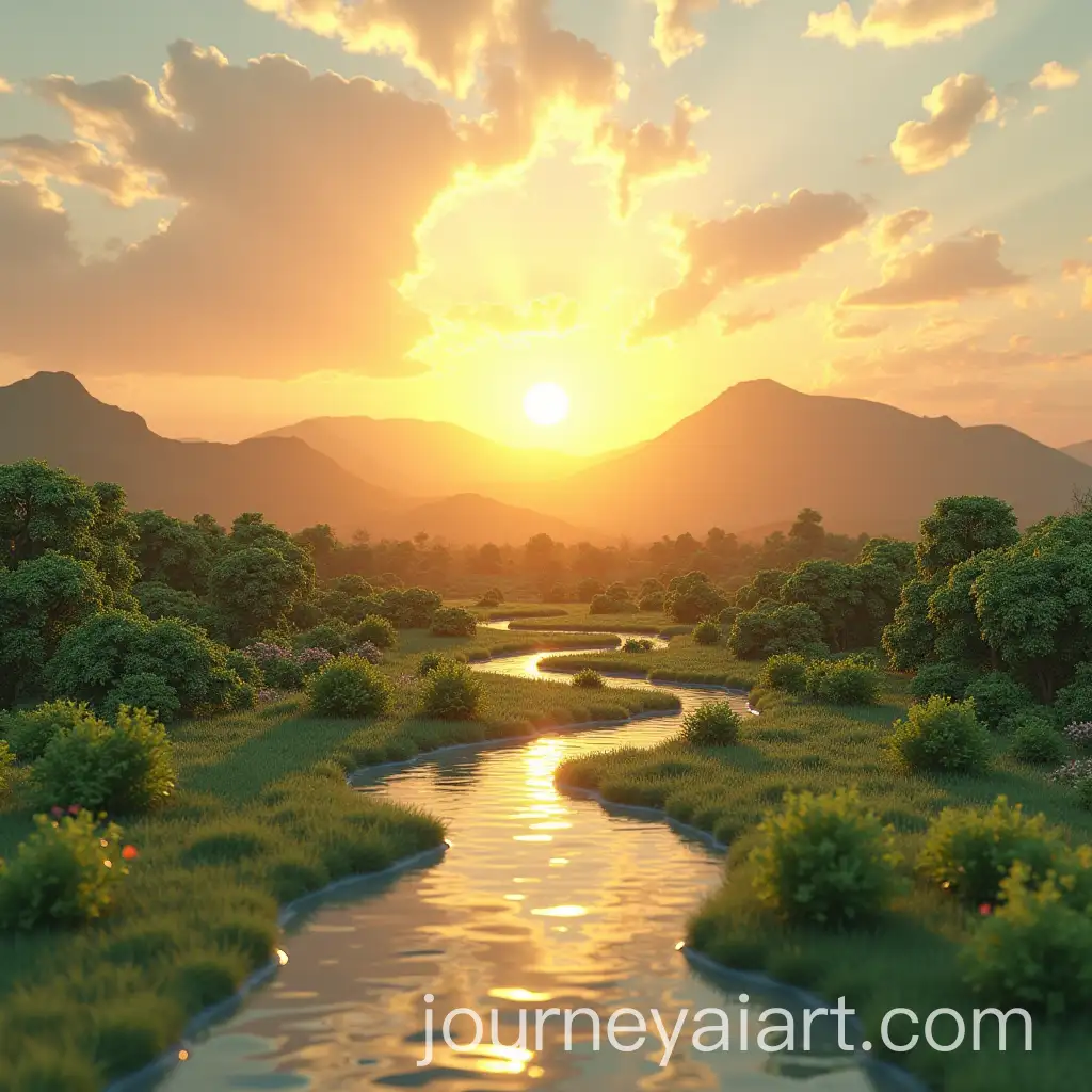 Endless-Nairobi-Landscape-at-Sunset-with-Nairobi-National-Park-in-3D-Model