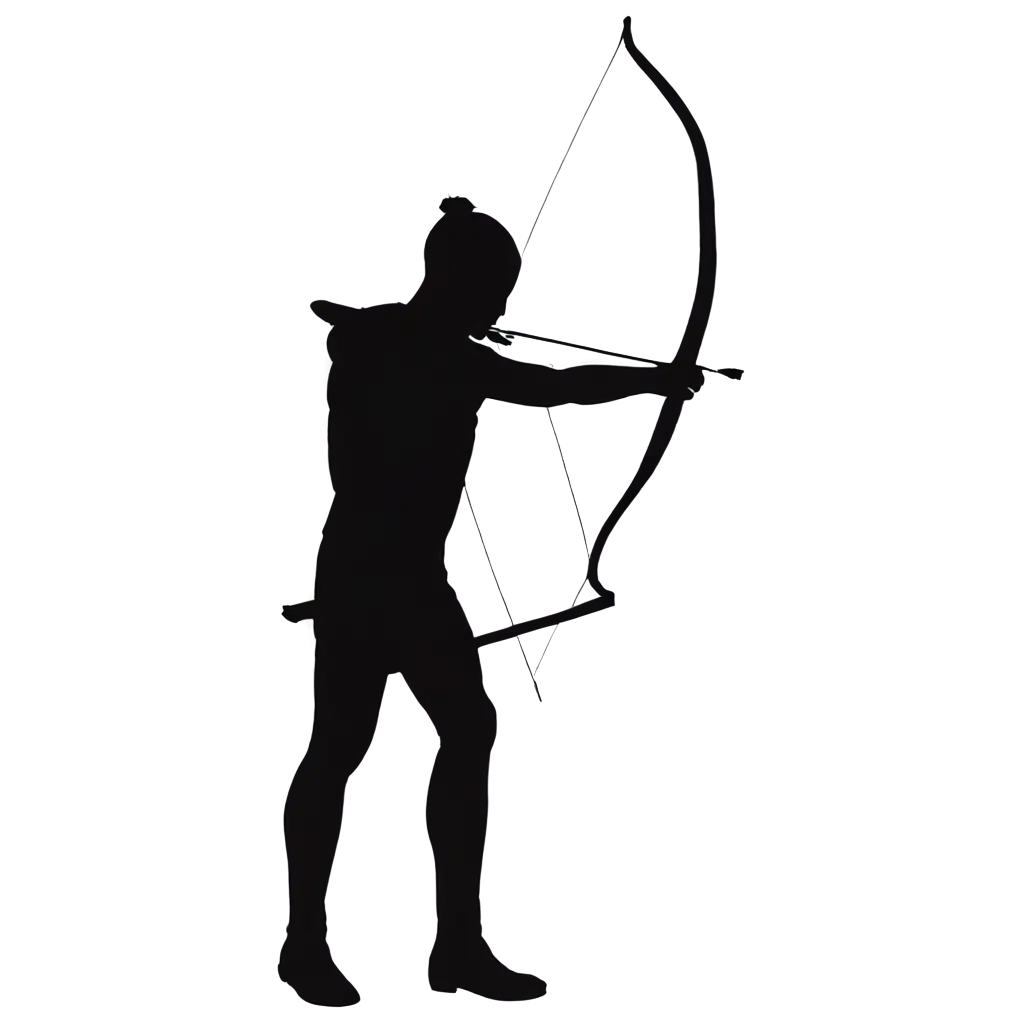 Shadow-Man-with-Bow-and-Arrow-PNG-A-Versatile-Asset-for-Creative-Projects