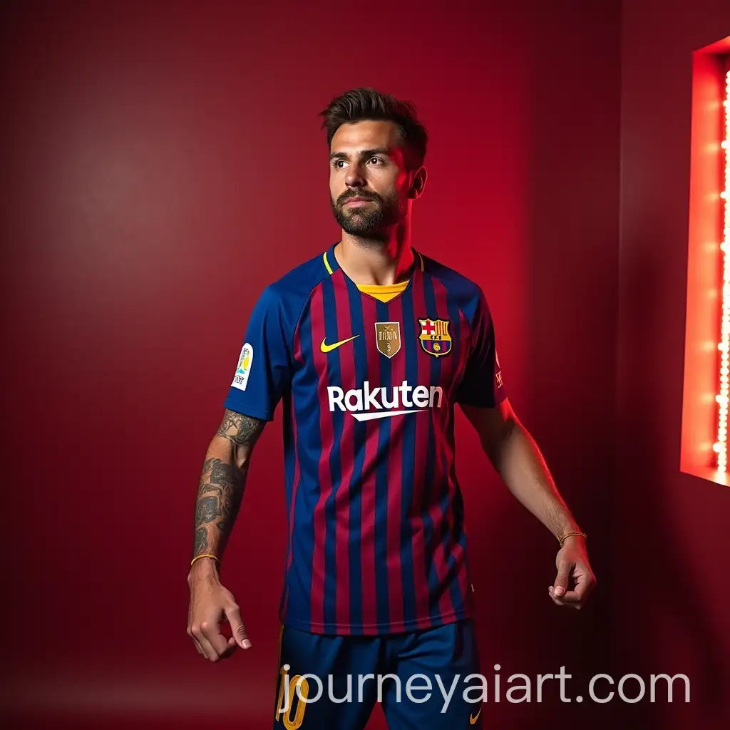 Gerard-Pique-Dancing-in-a-Barcelona-Shirt-in-a-BarcelonaThemed-Room