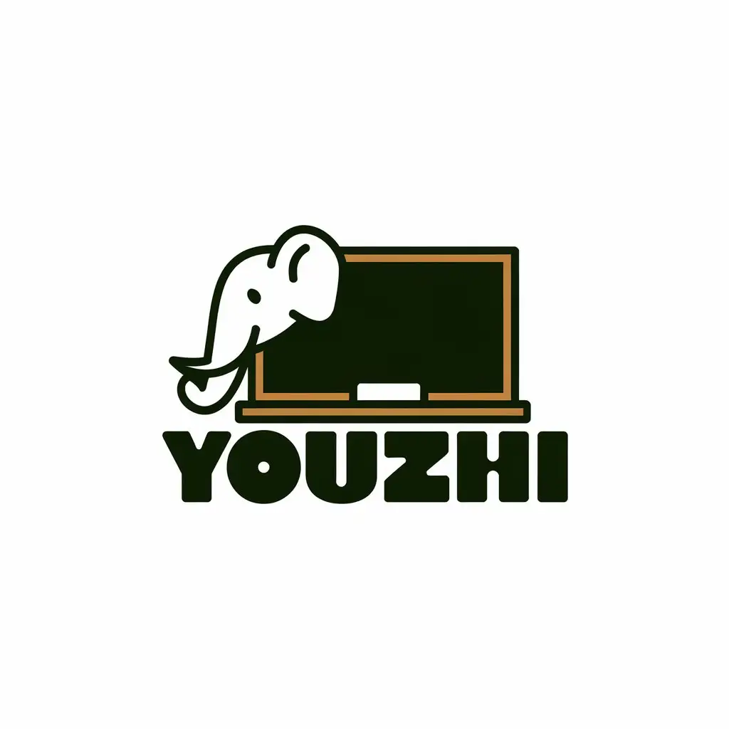 LOGO-Design-for-Youzhi-Entertainment-Elephant-and-Chalkboard-with-a-Modern-Aesthetic