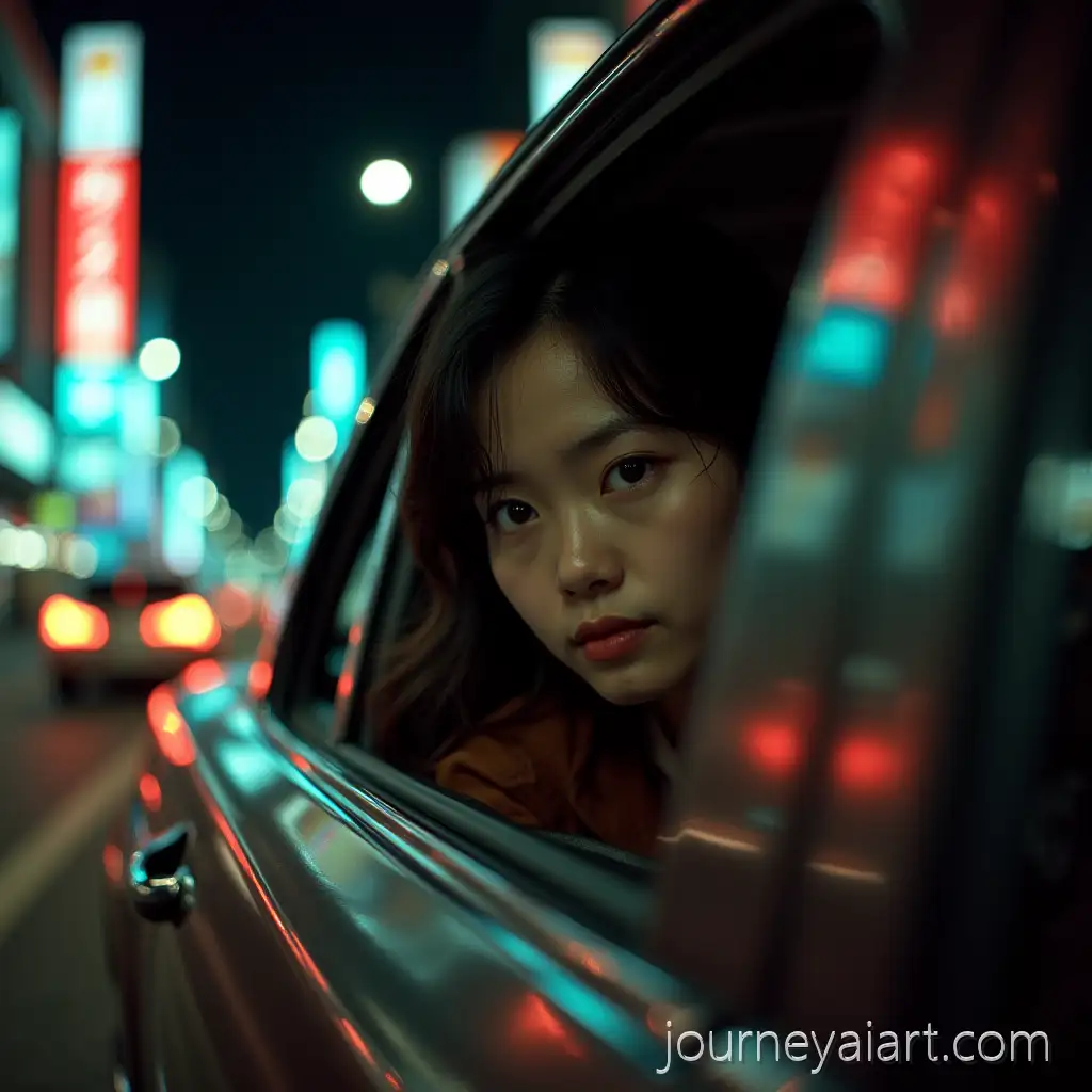 YoungCinematic-Night-Portrait-East-Asian-Woman-in-Moving-Car-at-Night-with-Neon-City-Reflections