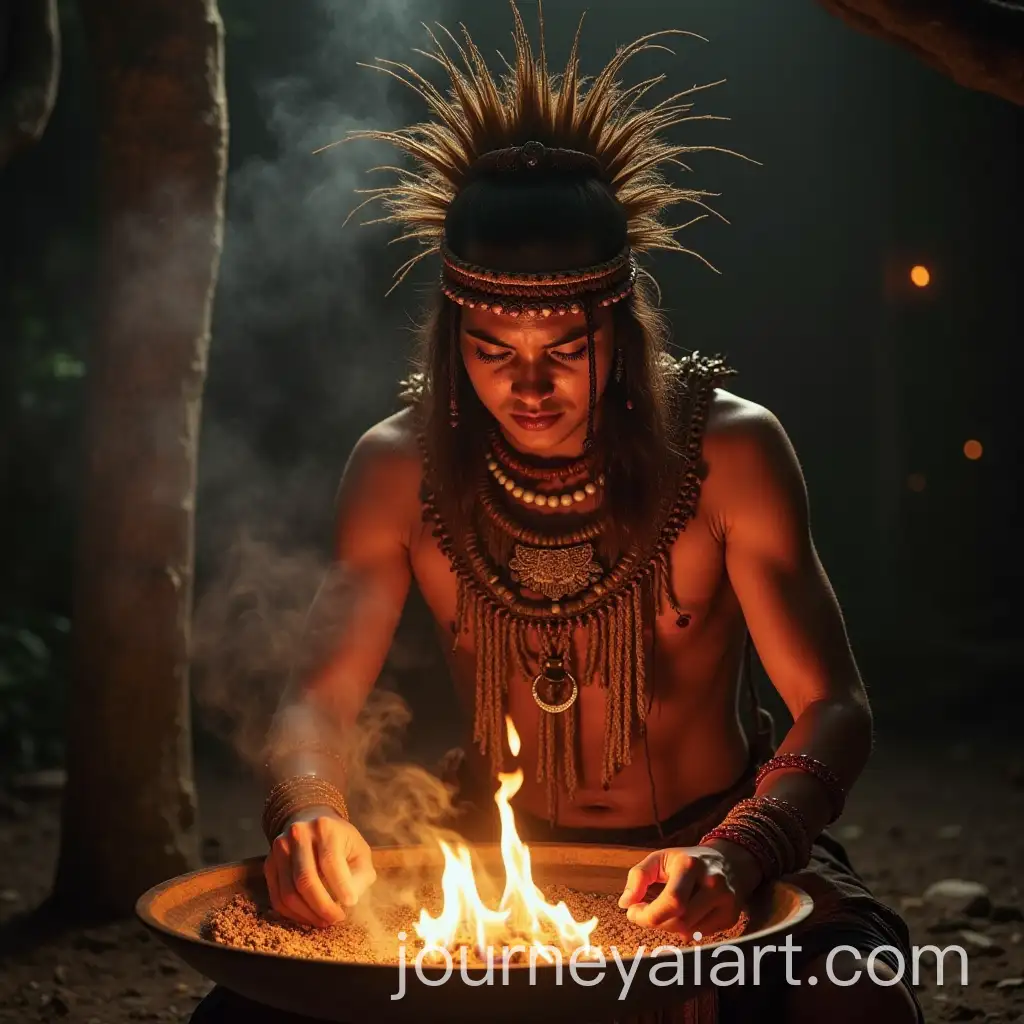 Shaman-Performing-Magic-Ritual-in-Mystical-Forest