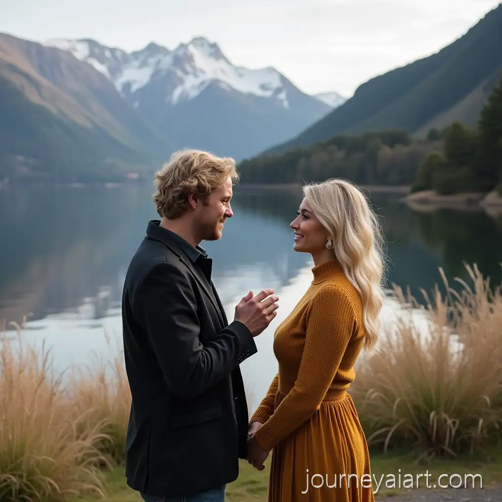 Blonde-Couple-Marriage-Proposal-at-Lake-Villarrica-Chile