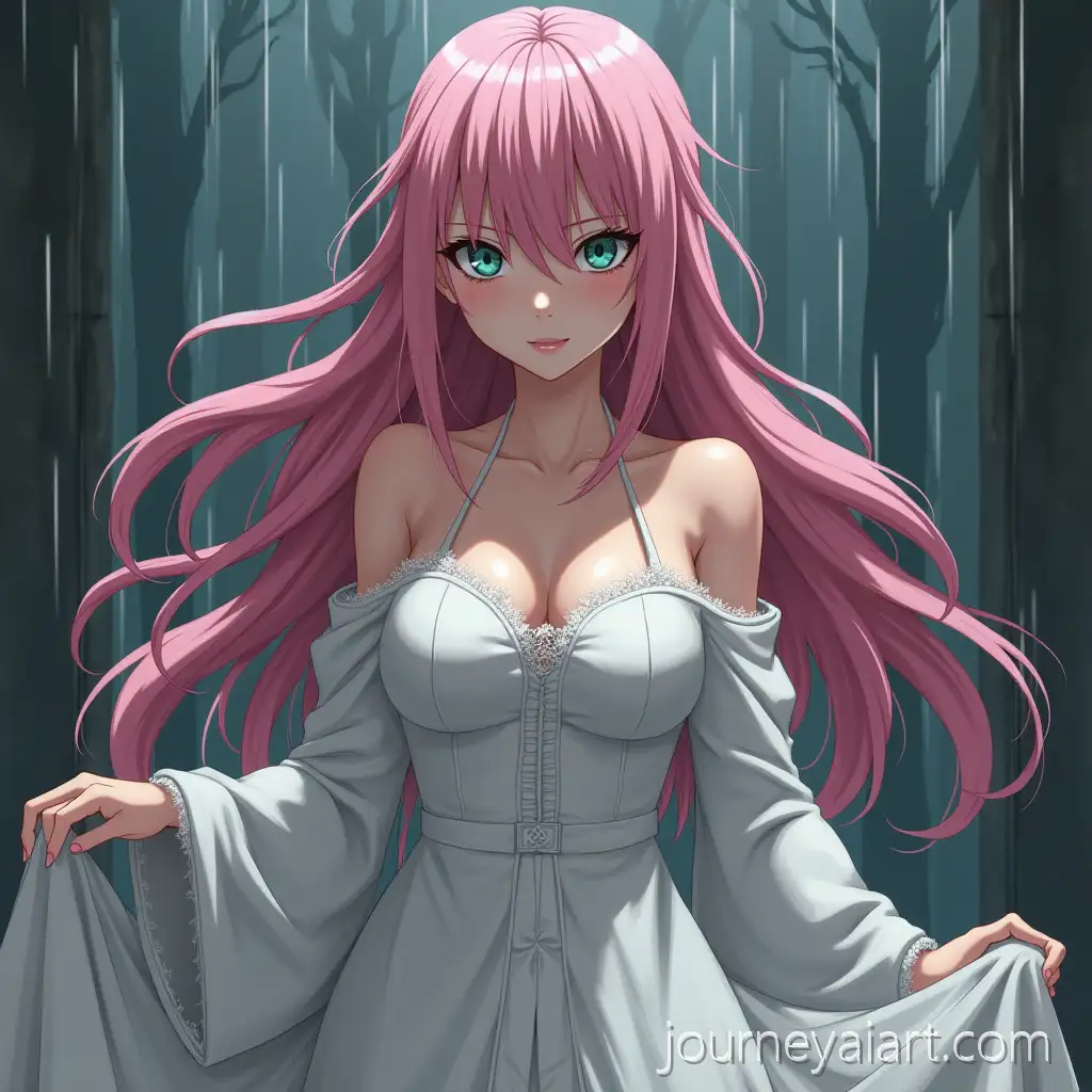 Sakura-Haruno-in-Wedding-Dress-Waiting-for-Sasuke-During-War-in-the-Rain