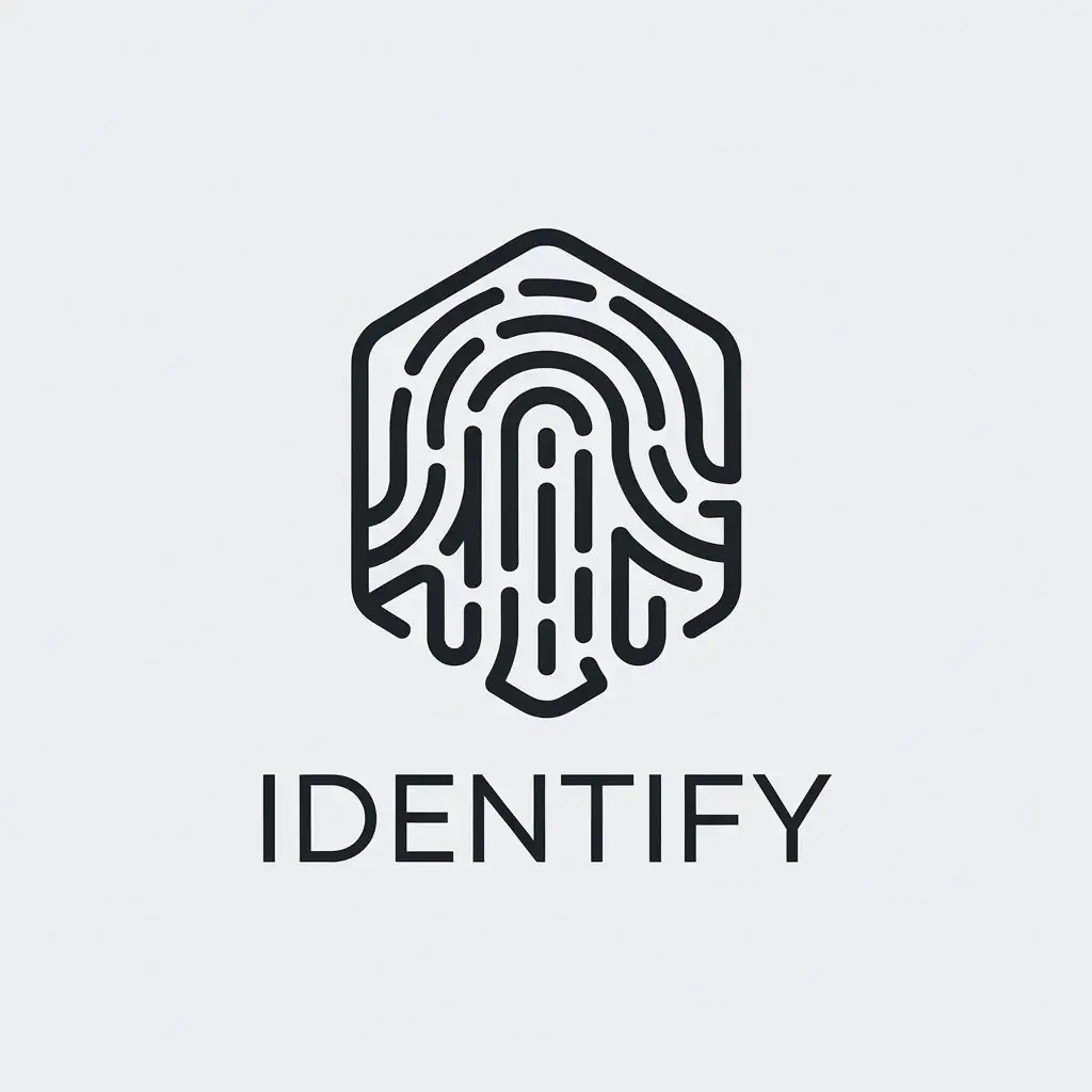 LOGO Design for Identify Minimalistic Abstract Hexagonal Fingerprint for Nonprofit Industry