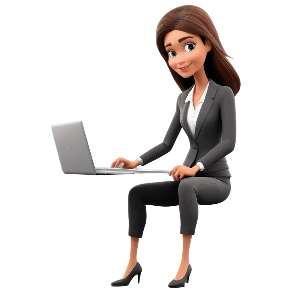 Animated-Businesswoman-PNG-Professional-Illustration-for-Modern-Corporate-Concepts