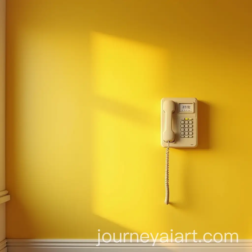 PhotorealAI-Art-Prompt-Expansionistic-Cinematic-Image-of-a-Home-Phone-on-Yellow-Wallpaper-Wall