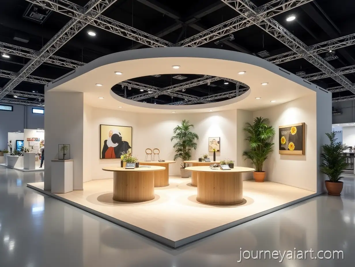 Modern-OpenAir-Exhibition-Stand-with-Circular-SemiRoof-and-Meeting-Rooms