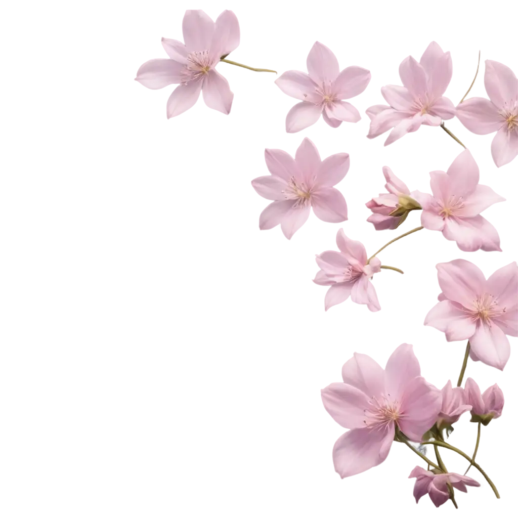 HyperRealistic-Pink-and-Violet-Woodland-Flowers-PNG-forPNG-Image-Usage-Guide-Enchanted-Forest-Designs