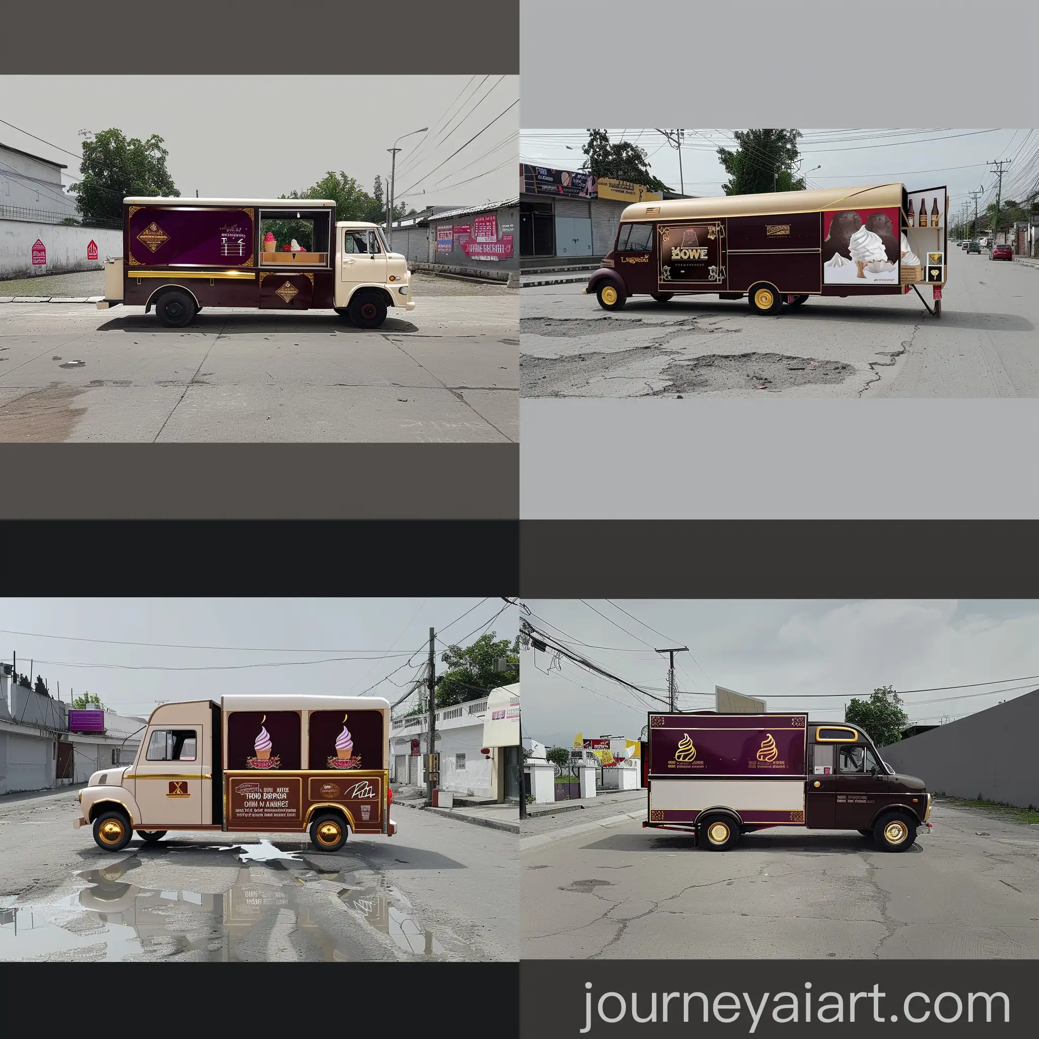 Luxurious-Wine-and-Gold-Vintage-H100-Ice-Cream-Truck-Design
