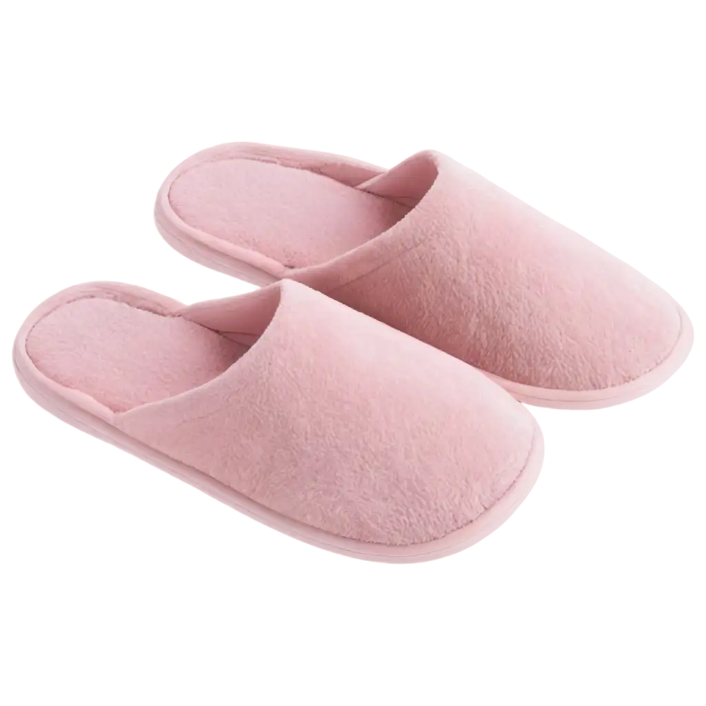 Soft-Pink-Home-Slippers-PNG-with-Flat-Sole-HighQuality-Image-for-Interior-and-Fashion-Use
