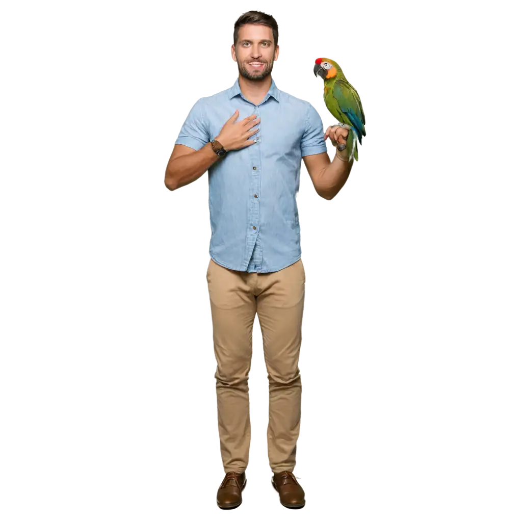 Indian-Man-Spreading-Arm-with-Parrot-onPNG-Image-Usage-Analysis-Left-Arm-PNG-Image-HighQuality-Clarity-and-Versatility