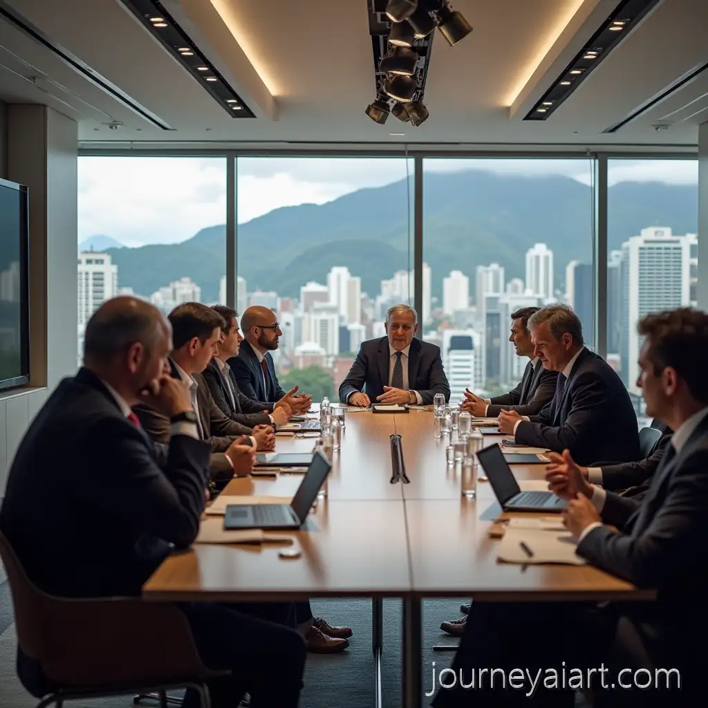 Politicians-Engaged-in-Discussion-to-Approve-Metro-ProjectPoliticians-Discussing-Metro-Approval-in-Bogot