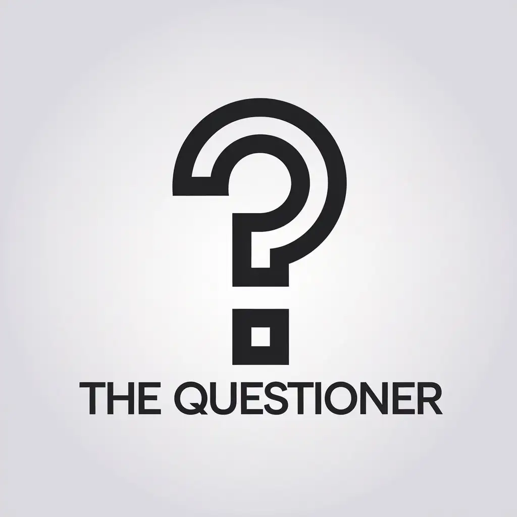 LOGO Design for The Questioner Minimalistic Vector with Question Symbol for Sports Fitness Industry