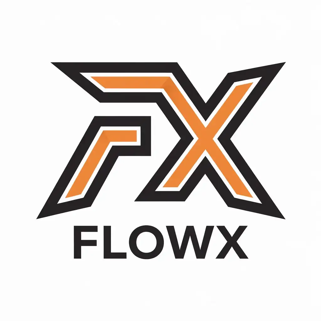 LOGO Design for FlowX FX Symbol with Modern Clean Design for Sports Fitness Industry