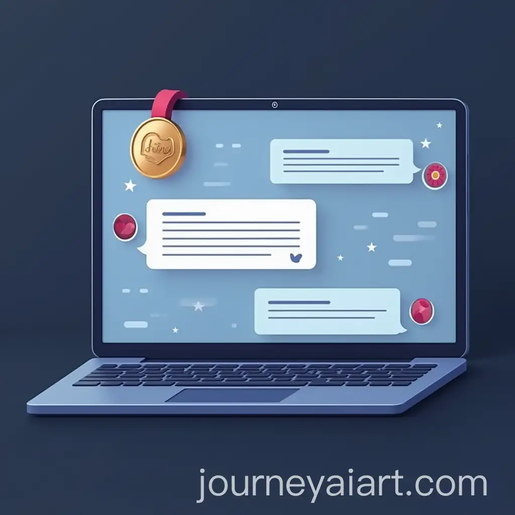 Laptop-Screen-Displaying-AI-Chat-About-a-Medal-Conversation