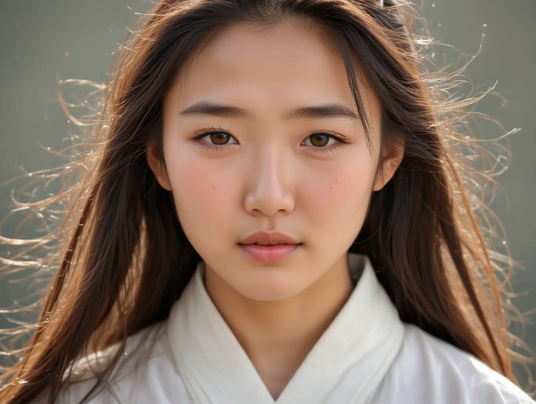 Beautiful-Mongolian-Angelic-Young-Woman-with-Innocent-Features-and-Long-Hair