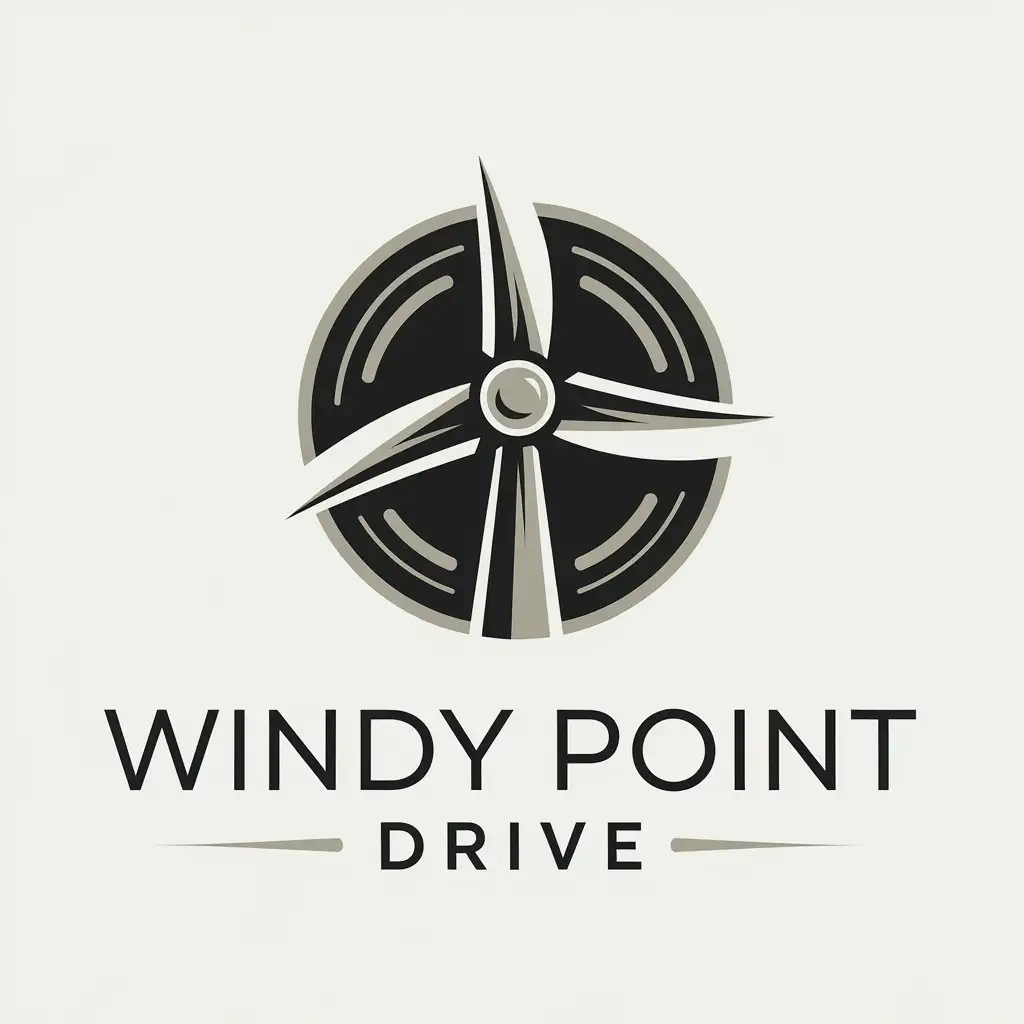 LOGO Design for Windy Point Drive Bold Modern Courier Driving Services with Vehicle Imagery